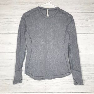 Lululemon Gray Reflective Outrun Long Sleeve